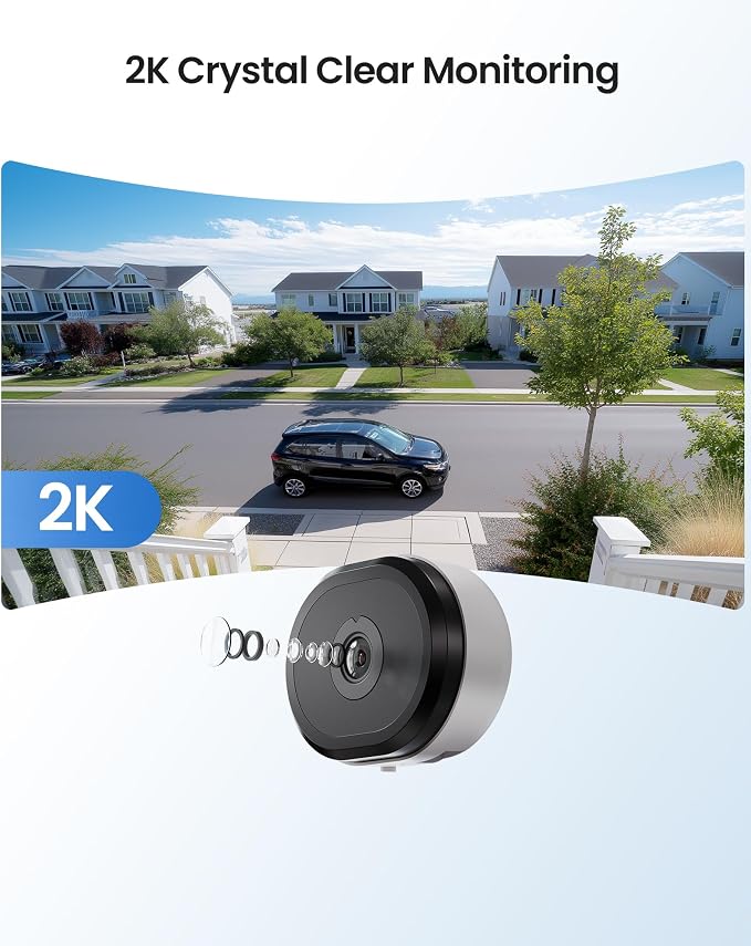 ZOSI C680 2K Window Security Camera with Full Color Night Vision, 3MP Indoor Plug-in WiFi Camera for Home Security, AI Human Vehicle Detection, 2.4/5GHz WiFi, 24/7 Recording, 2 Way Talk, Easy Install - Image 5