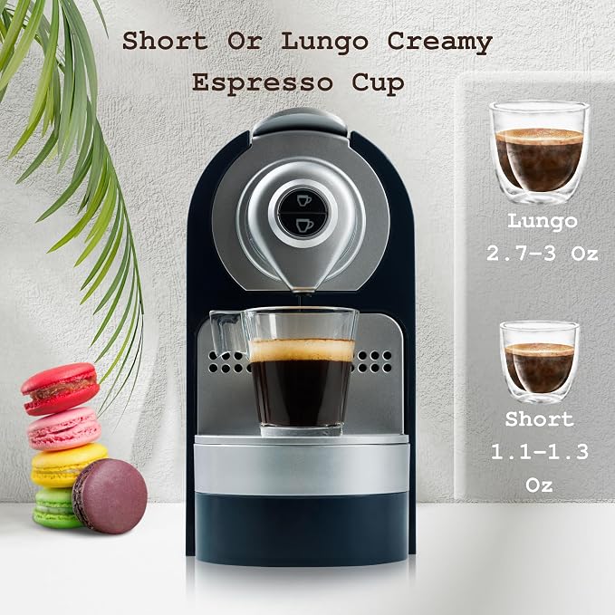 Mixpresso Espresso Machine, Compatible with Nespresso OriginalLine Capsules | 1400W single serve coffee maker with one-touch operation, 19-bar Italian pump and 27oz water tank, blue - Image 3