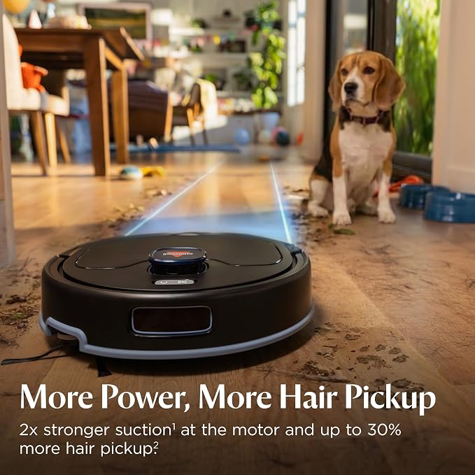 Bissell FlexClean FurForce Robot Vac & Mop, LiDAR Navigation, HEPA, 4270L | 2X stronger suction; NeverTangle brush roll; 180-min runtime; 60-day self-empty base; deep carpet clean - Image 2