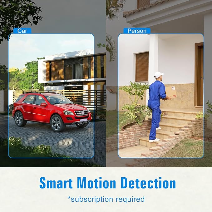 Security Cameras Wireless Outdoor, 2K Cameras for Home Security with Color Night Vision, SD/Cloud Storage,Longer Battery Life, Weatherproof, AI Motion Detection, Spotlight Siren Alarm - Image 4
