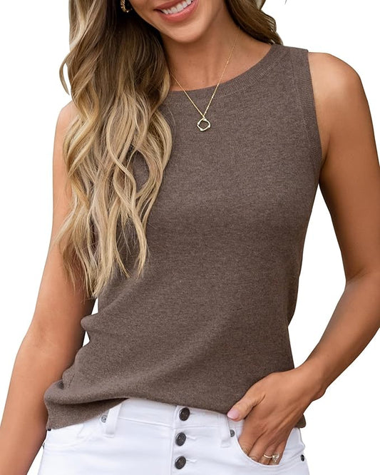 Arach&Cloz Women's Wool Blend Sweaters Non See Through Summer Business Casual Tank 2026 by ArachClozFocusonQuality