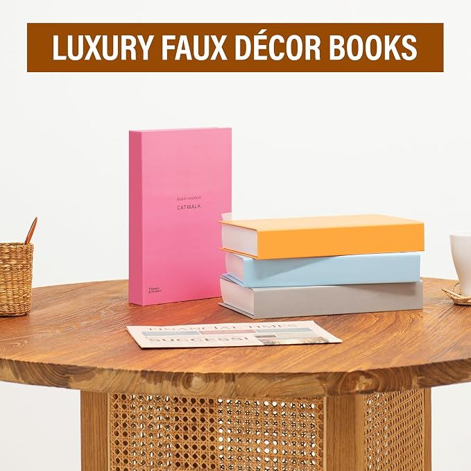 4 Pcs Decorative Books | Faux Modern Coffee Table & Shelf Decor | Sleek Minimalist Look for Living Room, Office and Entryway - Not Real, Tool-Free 2-Min Setup - Image 7