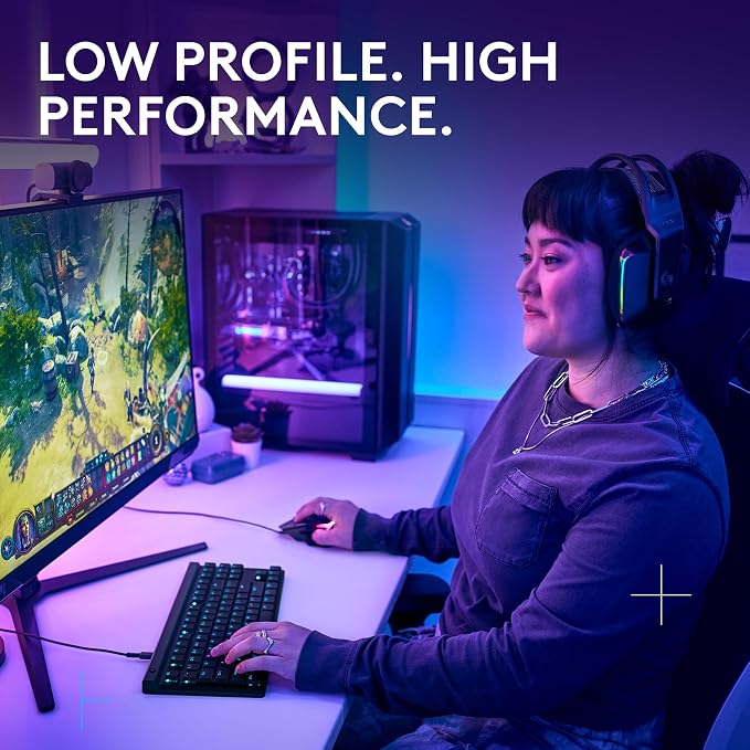 Logitech G515 TKL Gaming Keyboard (Tactile) - Black | Fully customizable, double-shot PBT keycaps, brown switches - Image 2