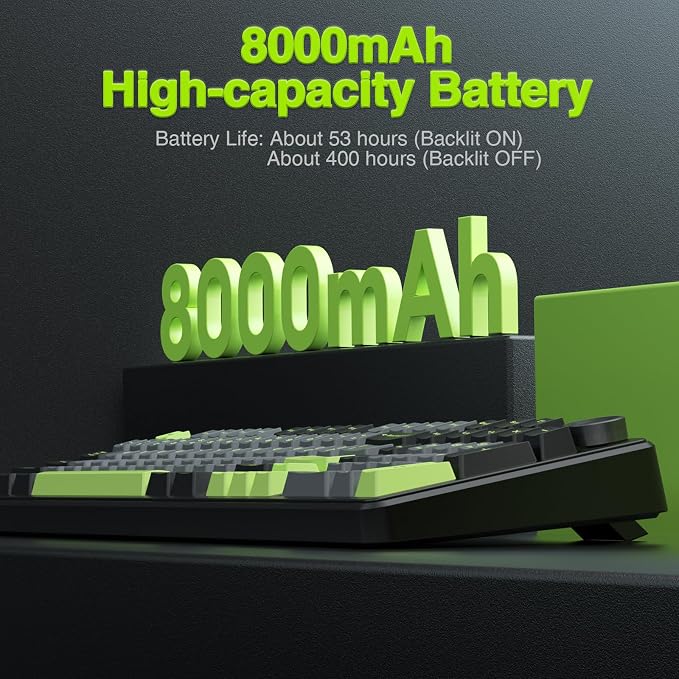AULA F99 Pro Wireless Mechanical Keyboard with Knob,Creamy Sound,Tri-Mode BT5.0/USB-C/2.4GHz Hot Swappable Keyboard,Gasket Structure,RGB Backlit Computer Gaming Keyboards - Image 9