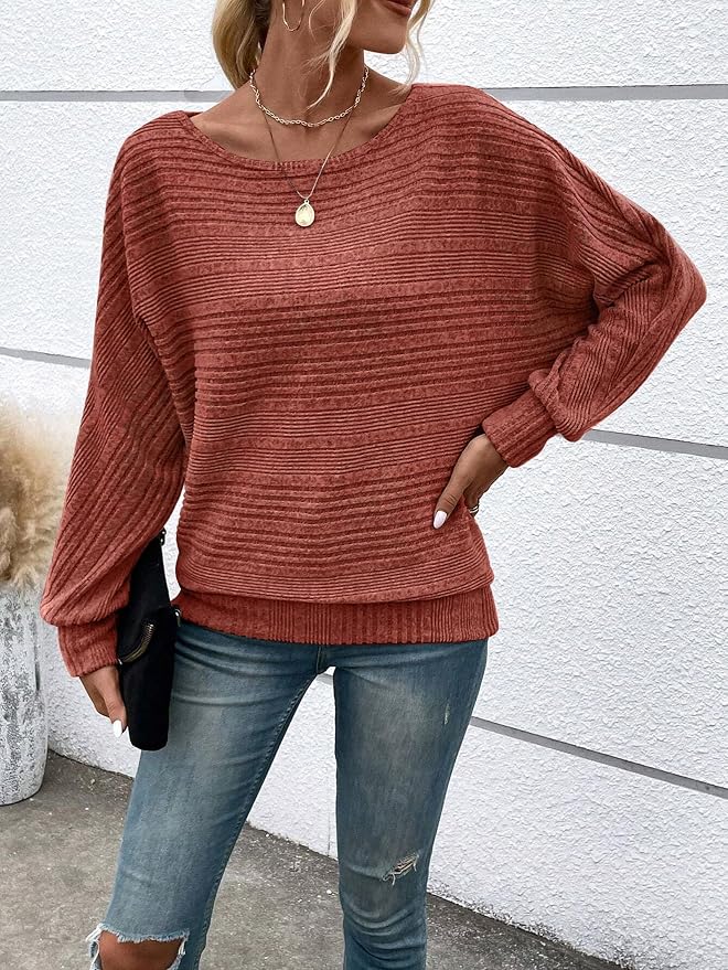 Womens Long Sleeve Shirts Crewneck Tunic Tops Pullover Sweaters Business Casual Blouses Fall Fashion 2026 - Image 4