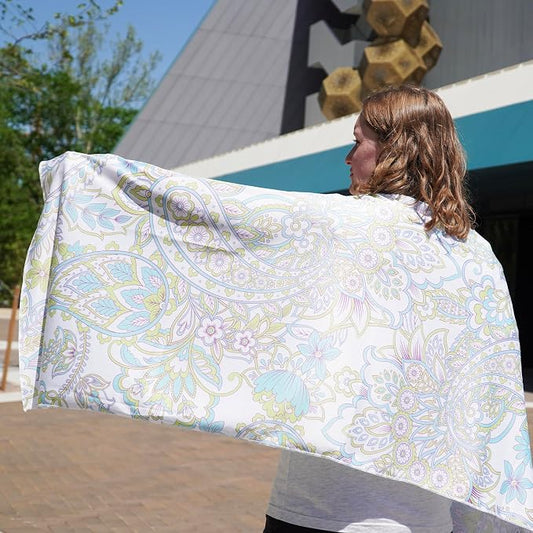 SHAKEitCOOL Large Cooling Shawl - Instant Heat Relief for Outdoor Events by SHAKEitCOOL