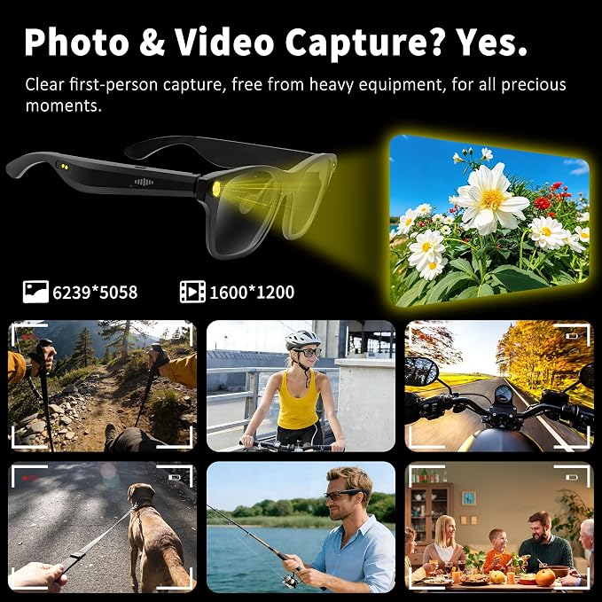 Innovative Smart Glasses,2026 Cutting-Edge AI HD Camera Glasses,AI Voice Assistant,Object Recognition,100+ Languages Real-time Translation,Support Video Photo Music Calling,Wearable Tech for Men Women - Image 5