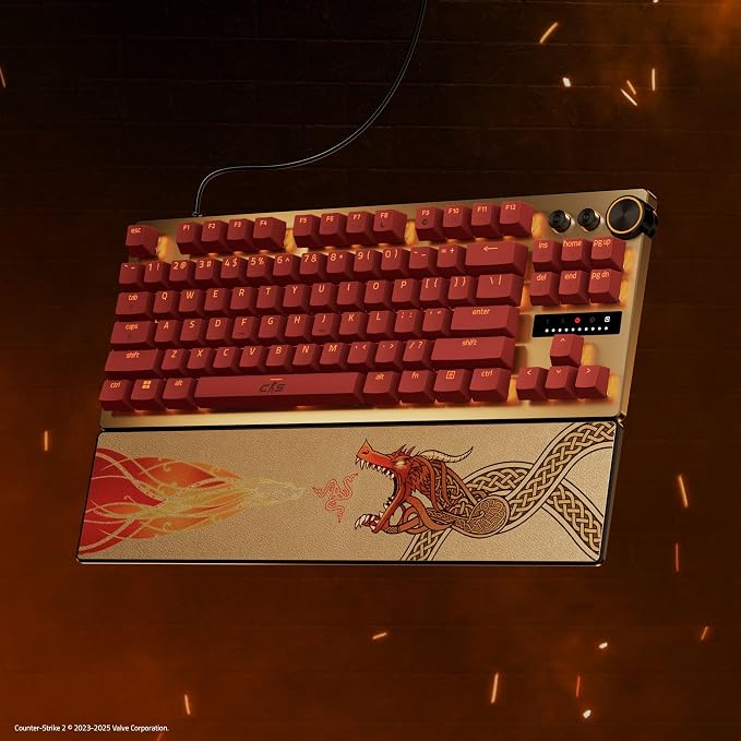 Razer Huntsman V3 Pro TKL Esports Gaming Keyboard, Counter Strike 2 Edition | Analog Optical Switches Gen 2, Razer Snap Tap, Rapid Trigger, Adjustable Actuation, Media Keys & Dial, PBT Keycaps - Image 2