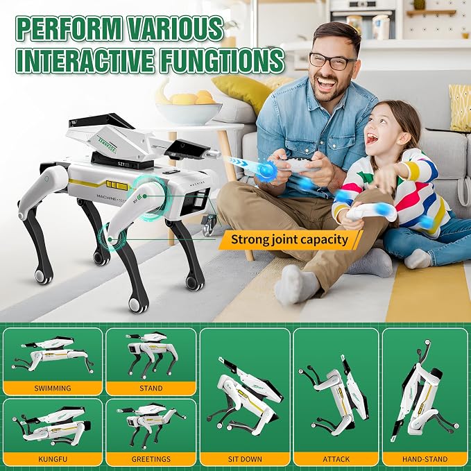 Shoot Robot Dog - Interactive STEM Pet with Voice Control, 30+ Actions & APP Programming, Durable Design for Kids Age 6+ (Compatible with iOS/Android) - Image 4