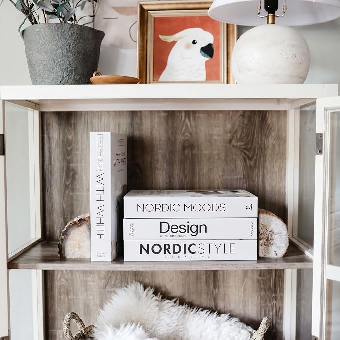 PROBENEX 4 Pcs Decorative Books | Faux Black Coffee Table & Shelf Decor | Bold Modern Look for Living Room, Office and Entryway - Not Real, Tool-Free 2-Min Setup - Image 3