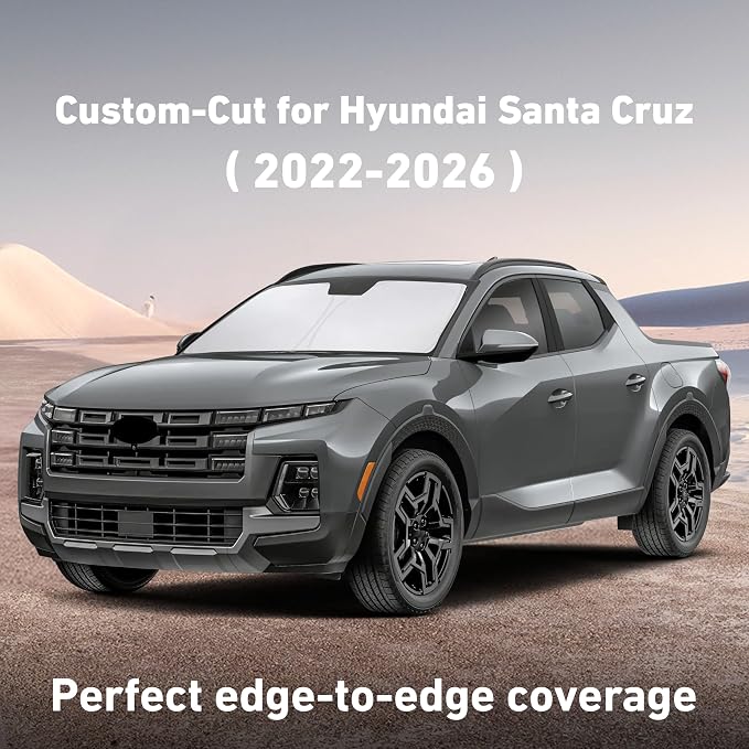 EcoNour Windshield Sunshade Compatible for Hyundai Santa Cruz 2022-2024 2025 2026, Sun Visor for Front Windshield & Window Sun Shade Cover, UV Heat Blocker & Protector, Car Accessories - Image 2