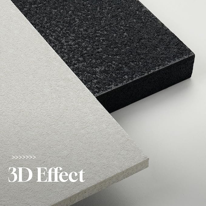 Cuspin Large 3D Wood Wall Art for Living Room, Minimalist Black and White Geometric Wall Decor, Modern Textured Wooden Blocks Artwork for Bedroom Dining Room Office Hallway - Image 5