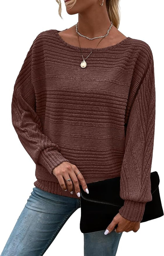 Womens Long Sleeve Shirts Crewneck Tunic Tops Pullover Sweaters Business Casual Blouses Fall Fashion 2026 by EffortlessChicRichinStory