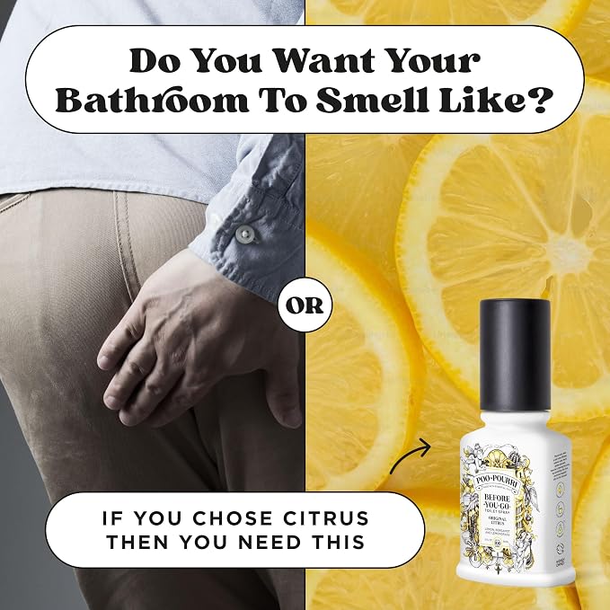Poo-Pourri Before-You-Go Toilet Spray, Original Citrus, 2 Fl Oz, 2 Pack, Up to 100 Uses, Bathroom Odor Deodorizer with Essential Oils, Travel Essentials, TSA Approved Size, Lemon Bergamot - Image 9