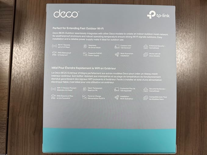 TP-Link Deco 7 Outdoor BE25 BE5000 Dual-Band Wi-Fi 7 Mesh Extender – Up to 2,800 sq. ft., Dual 2.5G PoE+ Ports, IP65 Waterproof, MLO, Multiple Mounting Options, Secure by Design, 1-Pack - Image 12