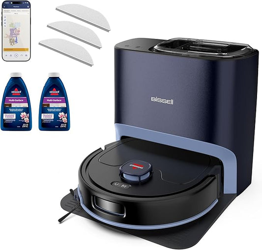 Bissell FlexClean FurForce Robot Vac & Mop, LiDAR Navigation, HEPA, 4270L | 2X stronger suction; NeverTangle brush roll; 180-min runtime; 60-day self-empty base; deep carpet clean by Unknown