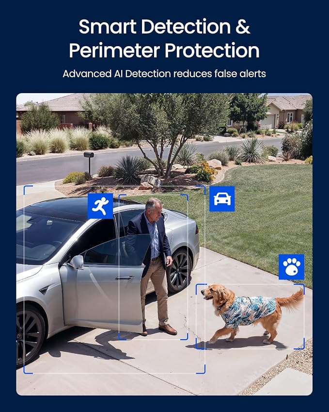 REOLINK OMVI 3i PoE Triple-Lens PoE Security Camera with Auto Tracking | 10MP 180° Panoramic & 4K PT, AI Video Search, 24/7 Recording, Perimeter Protection, Color & IR Night Vision, Smart Detection - Image 7