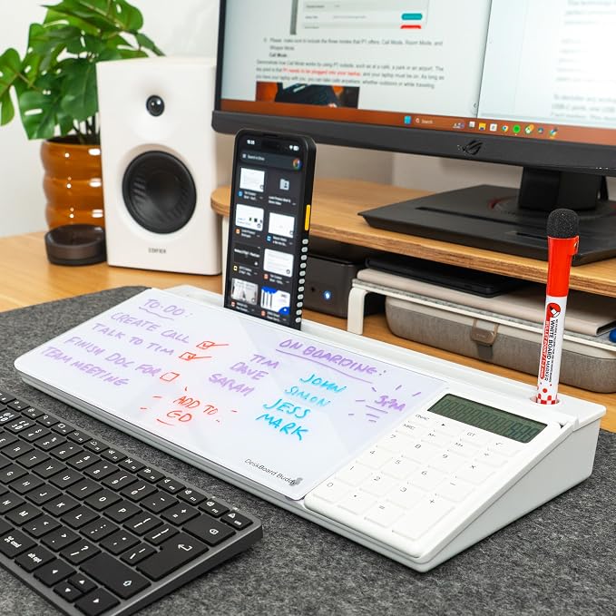 DeskBoard Buddy (White with Calculator) - Image 2