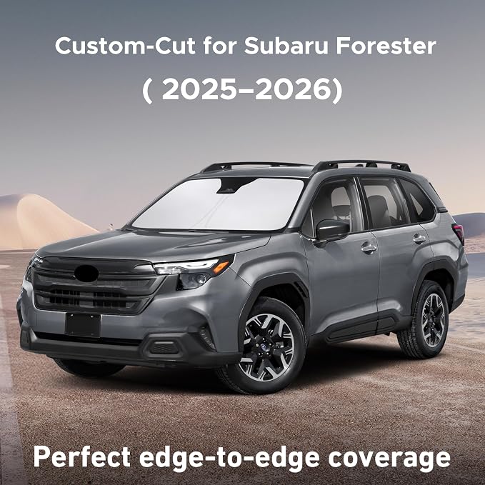 EcoNour Windshield Sunshade Compatible for Subaru Forester 2025 2026, Sun Visor for Front Windshield & Window Sun Shade Cover, UV Heat Blocker & Protector, Car Accessories - Image 2