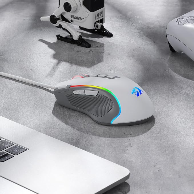 Redragon M612 Wired RGB Optical Gaming Mouse 8000 DPI Remapping Keys | Stable Lag-Free Connection, Redefine Keybinding Macro, Rapid-Fire Side Clicker, Vibing Backlight - Image 9