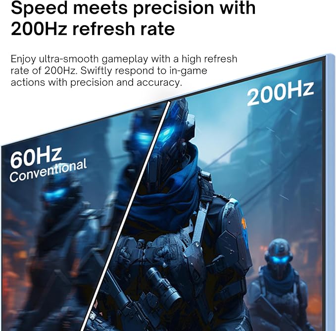 Pixio PX248 Wave Blue 24 inch 200Hz Refresh Rate FHD 1080p Resolution Fast IPS Panel 1ms GTG Response Time Built-in Speakers Gaming Monitor with Adaptive Sync - Image 3