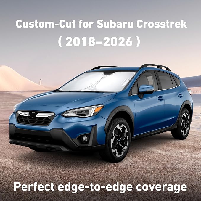 EcoNour Windshield Sunshade Compatible for Subaru Crosstrek 2018-2023 2024 2025 2026, Sun Visor for Front Windshield & Window Sun Shade Cover, UV Heat Blocker & Protector, Car Accessories - Image 2