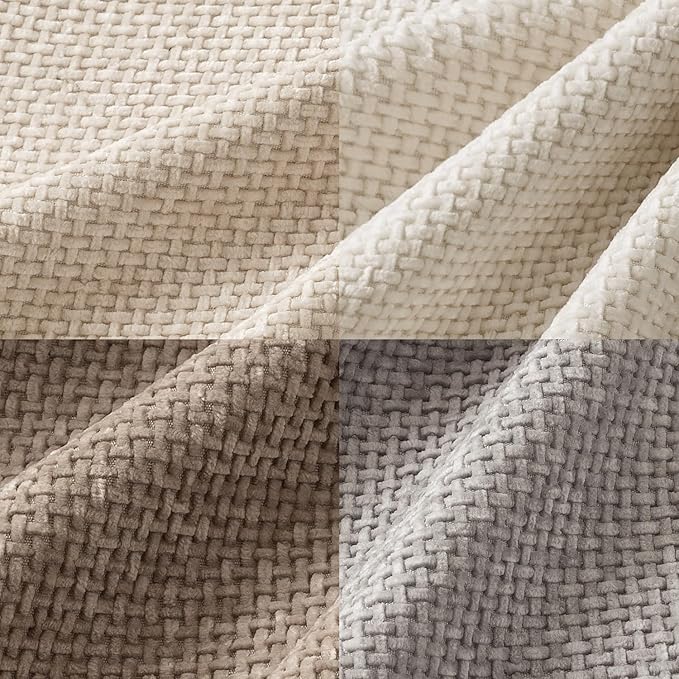 MIULEE Pack of 4 Couch Throw Pillow Covers 20x20 Inch Neutral Beige/Brown Soft Decorative Chenille Pillow Covers Farmhouse Accent Cushion Covers for Boho Spring Home Decor Sofa Bedroom Living Room - Image 2