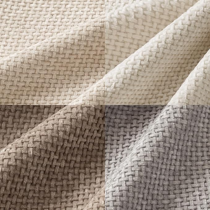 MIULEE Pack of 4 Couch Throw Pillow Covers 18x18 Inch Neutral Beige/Brown Soft Decorative Chenille Pillow Covers Farmhouse Accent Cushion Covers for Boho Spring Home Decor Sofa Bedroom Living Room - Image 2