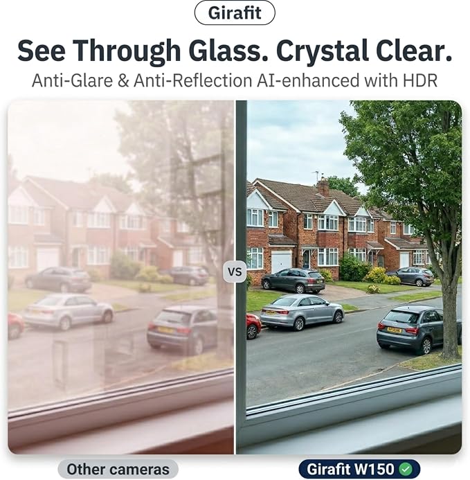 Girafit 3MP 2K Window Camera,2.4GHz & 5GHz WiFi Indoor Cameras for Home Security with ChroMax Al Color Night Vision,Person & Motion Detection,24/7 Recording,Easy & Quick Install - Image 4
