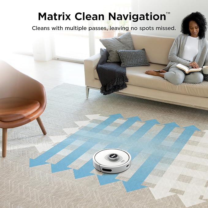 Shark Matrix Clean | Robot Vacuum Cleaner with Powerful Suction for Pet Hair, Rugs, Carpets & Hard Floors | Self-Empty Base | 60-Day Capacity | Voice Control | LiDAR Navigation | White | AV2511AE​ - Image 7