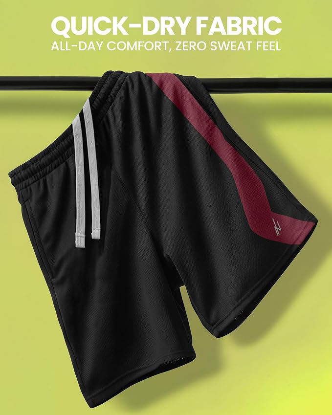 Quick Dry Knit Men's Athletic Shorts Loose-Fit Running Workout Gym Shorts - Image 5