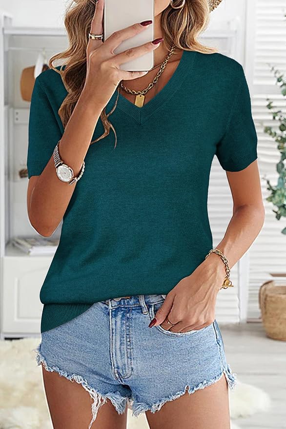 Arach&Cloz Women's Wool Blend Spring Summer Lightweight Business Casual Sweater Tops 2026 - Image 3