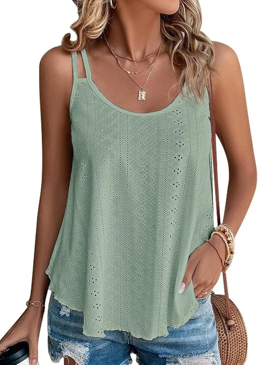 ATHMILE Women's Tank Tops Sleeveless Summer Top Spaghetti Strap Spring Shirt Loose Fit Beach Vacation 2026 Casual by ATHMILE