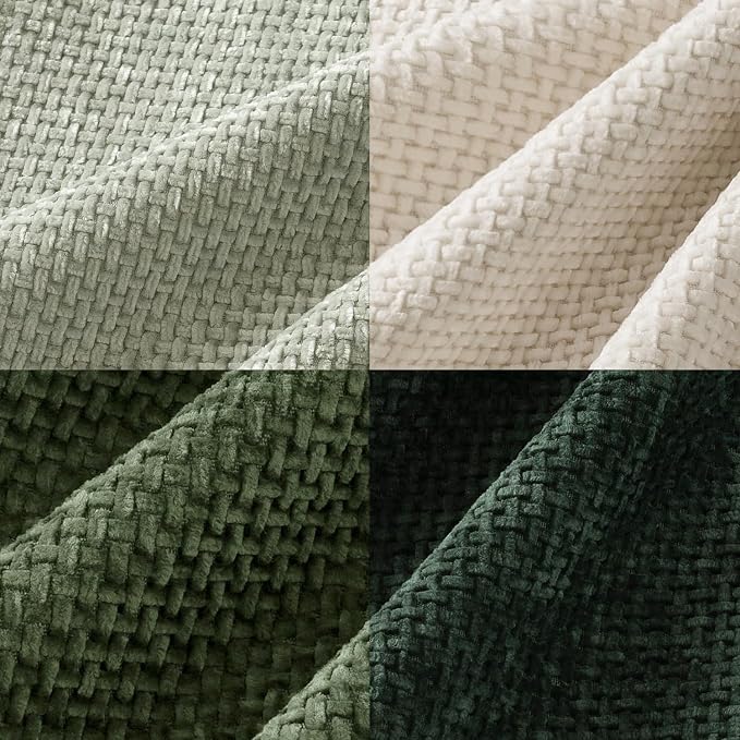 MIULEE Pack of 4 Couch Throw Pillow Covers 22x22 Inch Neutral Green Soft Decorative Chenille Pillow Covers Farmhouse Accent Cushion Covers for Boho Spring Home Decor Sofa Bedroom Living Room - Image 2