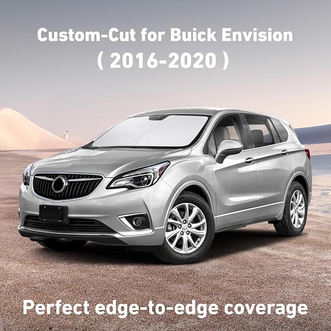 EcoNour Windshield Sunshade Compatible for Buick Envision 2016-2018 2019 2020, Sun Visor for Front Windshield & Window Sun Shade Cover, UV Heat Blocker & Protector, Car Accessories - Image 2