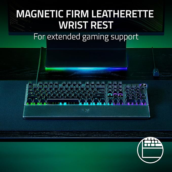 Razer Huntsman V3 Pro Esports Gaming Keyboard, Black | Analog Optical Switches, Snap Tap, Rapid Trigger, Adjustable Actuation, Media Keys & Dial, Doubleshot PBT Keycaps, Wrist Rest - Image 10