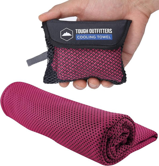 Tough Outdoors Cooling Towels for Neck Face - Neck Cooling Towel for Hot Weather Yoga Sports Golf Sweat - Instant Cold Towel by ToughOutdoors