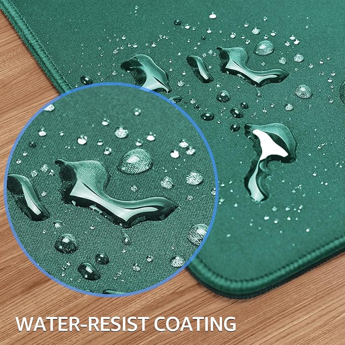KTRIO Large Gaming Mouse Pad, Desk Mat, 31.5 x 15.7 in, Forest Green, XXL | Smooth Micro-Weave Surface, Artistic Pattern Design, Non-Slip Rubber Base, Durable Stitched Edges, Office & Home Use - Image 5