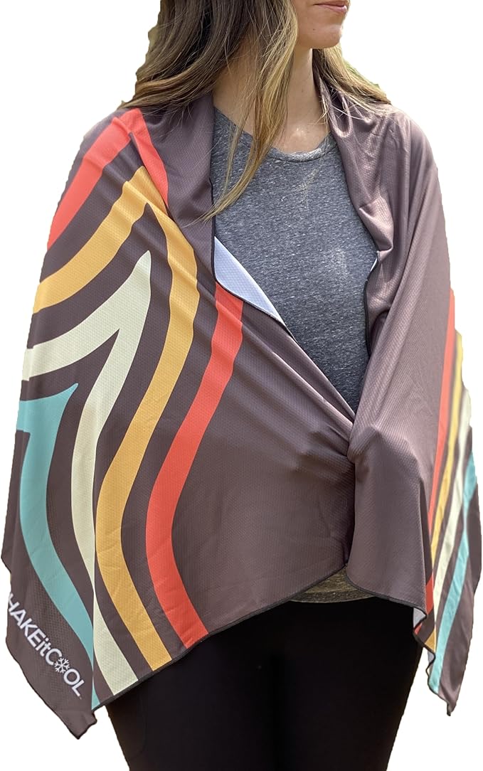 SHAKEitCOOL Large Cooling Shawl - Instant Heat Relief for Outdoor Events by SHAKEitCOOL