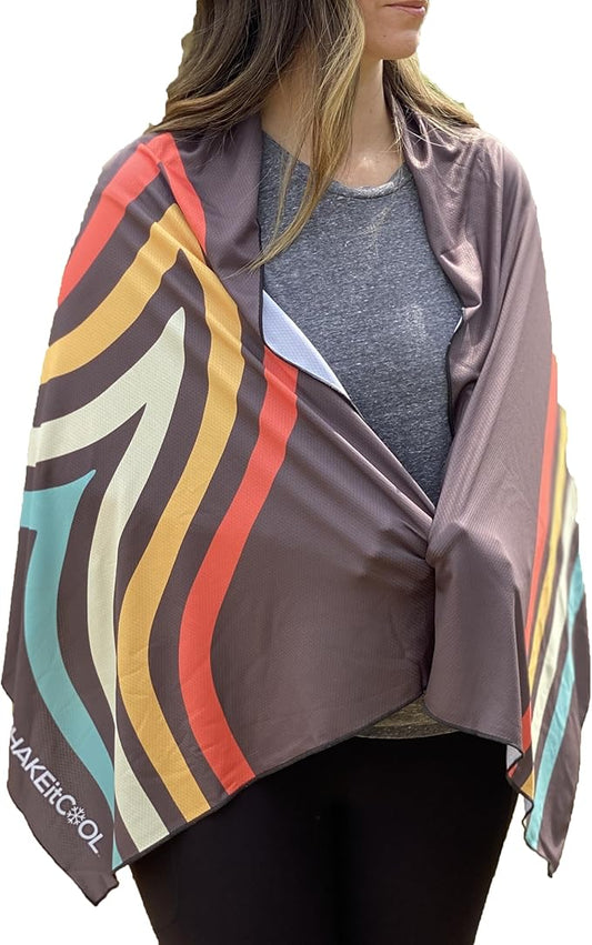 SHAKEitCOOL Large Cooling Shawl - Instant Heat Relief for Outdoor Events by SHAKEitCOOL