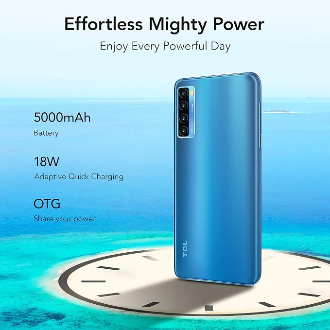 TCL 20S Unlocked Android Smartphone with 6.67” Dotch FHD+ Display, 64MP Quad Rear Camera System, 128GB+4GB RAM, 5000mAh Battery with Fast Charging, North Star Blue - Image 7