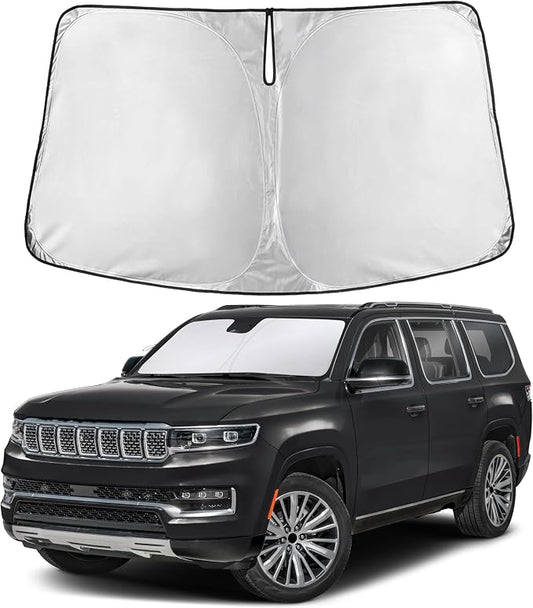 EcoNour Windshield Sunshade Compatible for Jeep GrandWagoneer 2022-2024 2025 2026, Sun Visor for Front Windshield & Window Sun Shade Cover, UV Heat Blocker & Protector, Car Accessories by EcoNour