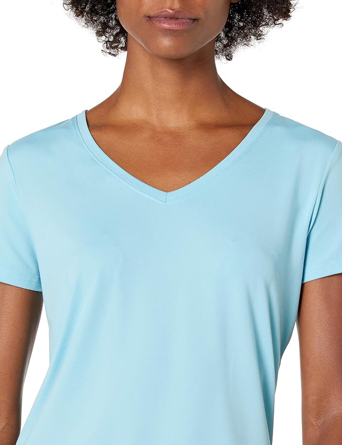 Amazon Essentials Women's Active Quick Dry Tech Stretch Short-Sleeve V-Neck T-Shirt (Available in Plus Size), Pack of 2 - Image 6