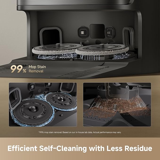 dreame D30 Ultra Robot Vacuum and Mop, All-in-One Base Station | 25,000Pa Powerful Suction, 100-Days Auto-Empty, MopExtend Tech for Edge Cleaning, Smart Obstacle Avoidance, Black - Image 5