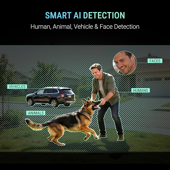 2.5K Window Security Camera – No Drill Anti-Glare, Free AI Human/Vehicle/Pet Detection, 5000mAh Battery & Wired, Indoor to Outdoor, Face Recognition, 24/7 Recording - Image 4