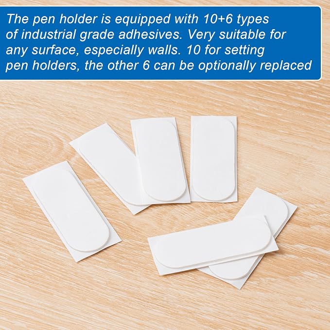 20 Pack Adhesive Pencil Holders for Desk,Silicone Flexible Pen Holder for Wall, Office, School,Home,Classroom Must Haves,Teacher Supplies Accessories,Desk Organizer,Art Supply,Small Gift ﻿ - Image 7