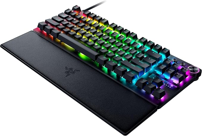 Razer Huntsman V3 Pro TKL Esports Gaming Keyboard, Black | Analog Optical Switches, Snap Tap, Rapid Trigger, Adjustable Actuation, Media Keys & Dial, Doubleshot PBT Keycaps, Wrist Rest - Image 11