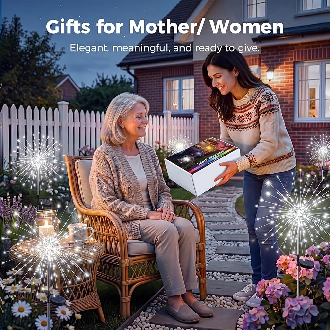 btfarm 2 Pack 120 LED Solar Garden Lights Outdoor, 8 Modes Firework Lights Solar Powered, Waterproof Twinkle Fairy Light Outside for Yard Patio Pathway Pool Christmas Party Decorative, Cool White - Image 4
