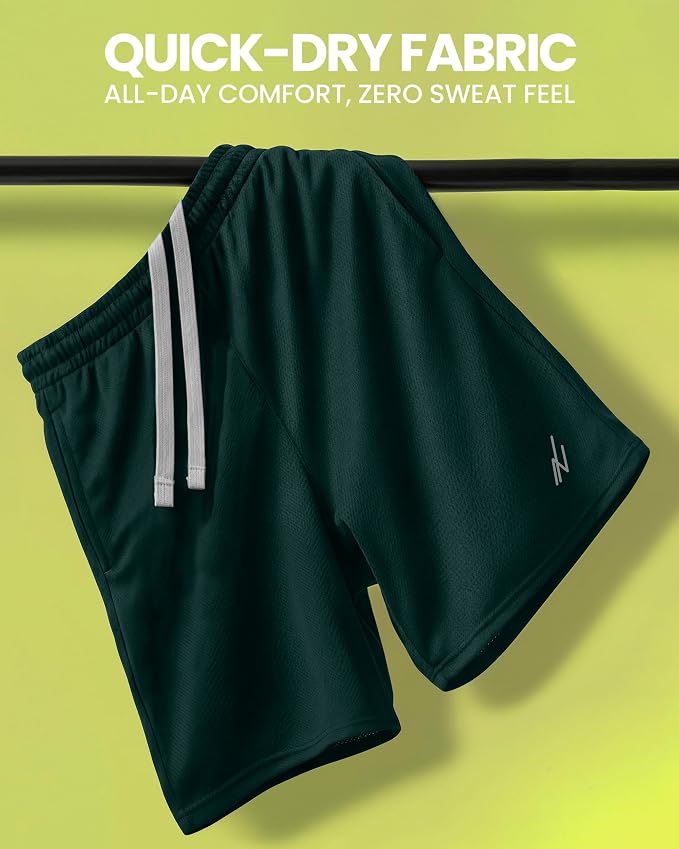 Quick Dry Knit Men's Athletic Shorts Loose-Fit Running Workout Gym Shorts - Image 5