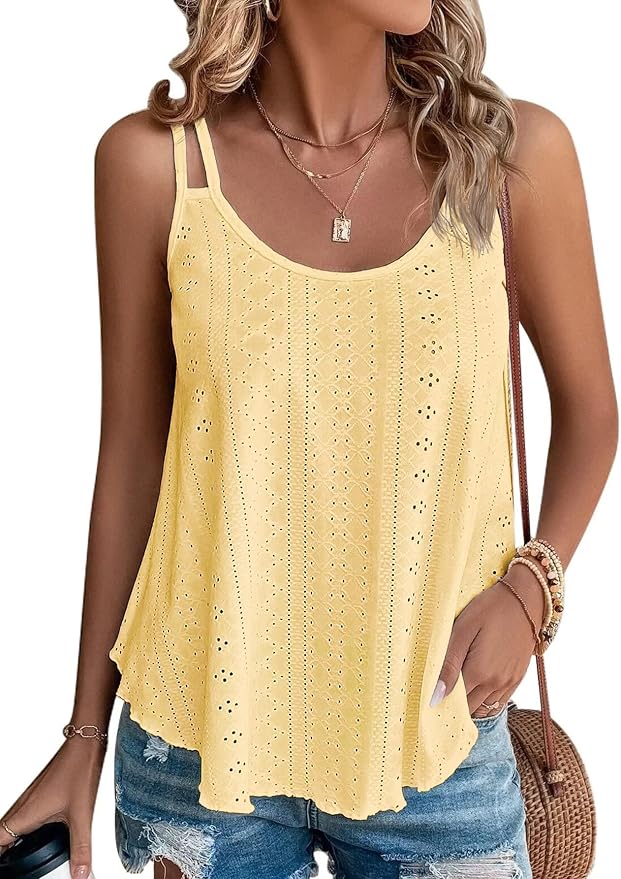 ATHMILE Women's Tank Tops Sleeveless Summer Top Spaghetti Strap Spring Shirt Loose Fit Beach Vacation 2026 Casual by ATHMILE